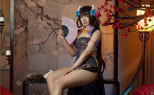 麻花酱 比睿旗袍+泳装 [61P-446MB]
